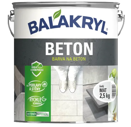 BALAKRYL BETÓN - Farba na betónové plochy 2,5 kg 0102 - šedá