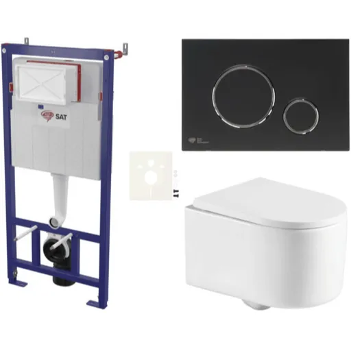 Závesný wc set do ľahkých stien / predstenová SAT SIKOSSTOR7278K
