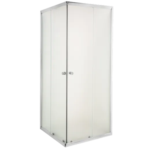 INVENA - Sprchovací kút štvorec PARLA, profil: chróm, sklo frosted 80x80 AK-48-181-O