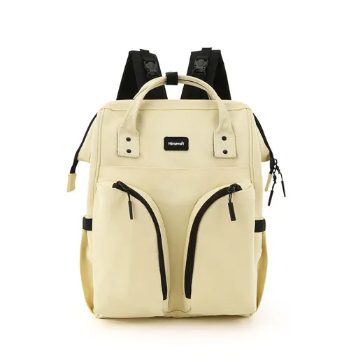 Praktický dámsky ruksak z polyesteru v žltej farbe so zipsom - Himawari