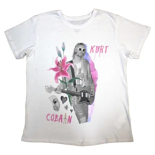 Kurt Cobain tričko Flower Biela M