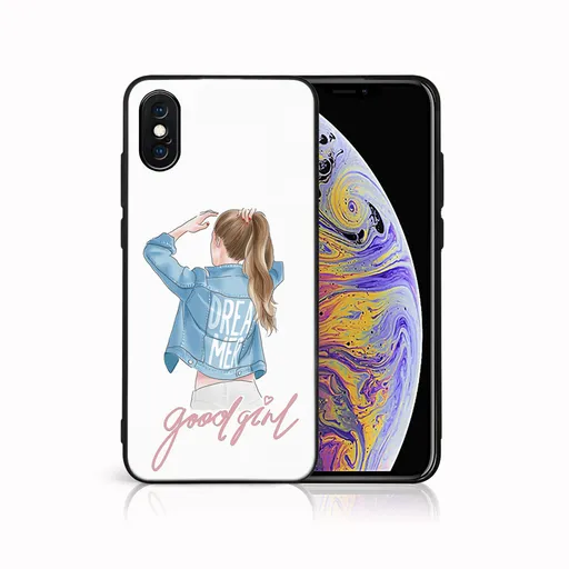MY ART Ochranný kryt pre Apple iPhone X / XS GOOD GIRL (130)