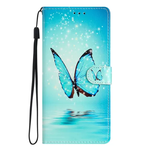 ART Peňaženkový kryt pre Motorola Moto G35 5G BLUE BUTTERFLY