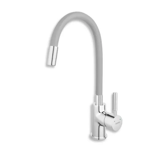 Drezová batéria Novaservis so silikónovým ramienkom striebornošedá 70710,0S