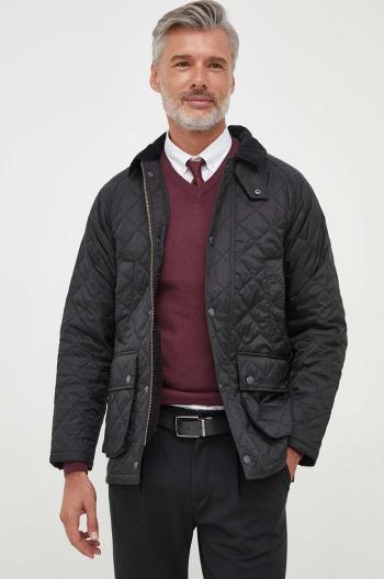 Bunda Barbour Ashby Quilt pánska, čierna farba, prechodná