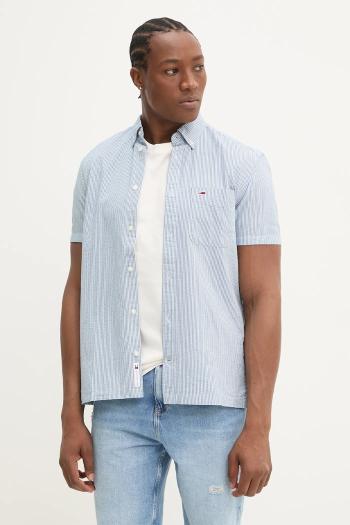 Bavlnená košeľa Tommy Jeans pánska, regular, s golierom button-down, DM0DM20891