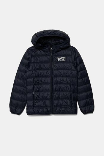Detská páperová bunda EA7 Emporio Armani tmavomodrá farba, 7B000035 AF12477