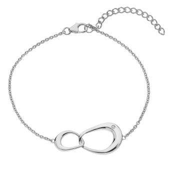 Hot Diamonds Strieborný dámsky náramok s diamantom Sleek DL693