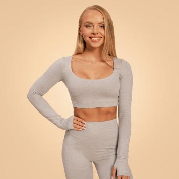 BeastPink Sense Crop Top Grey