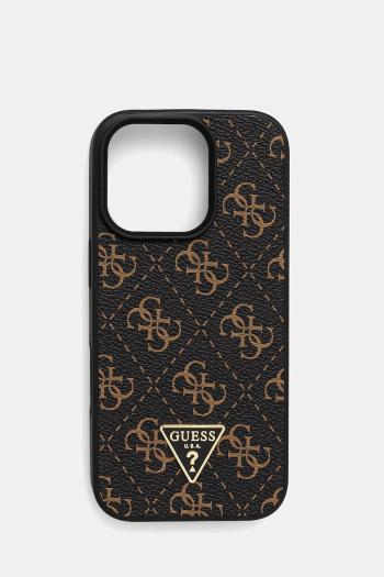 Puzdro na mobil Guess iPhone 16 Pro 6.3" čierna farba, GUHCP16LPG4GPK