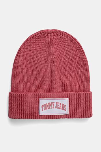 Čiapka Tommy Jeans ružová farba, AW0AW16993