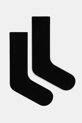 Ponožky Calvin Klein 2-pak pánske, čierna farba, 701232089