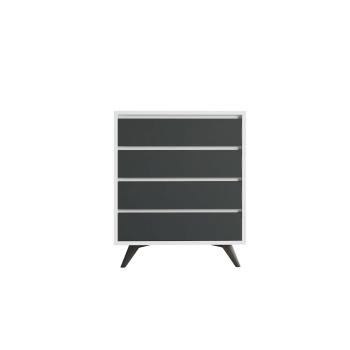 Komoda Suvera White and Anthracite