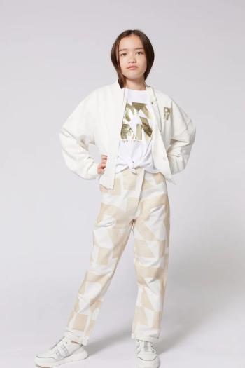 Detská bunda bomber Dkny biela farba, D62284