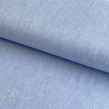 Ľan s bavlnou Fishbone light blue