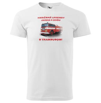 Tričko Hasičské legendy – Trambus (pánske) (Veľkosť: 2XL, Farba tričká: Biela)
