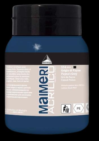 MAIMERI ACRILICO - Akrylové farby 514 - paynes grey, 0,5 L