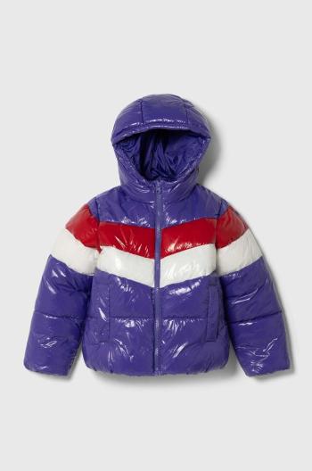 Detská bunda United Colors of Benetton fialová farba