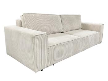 KONDELA Harpera Big Sofa rozkladacia pohovka s úložným priestorom smotanová