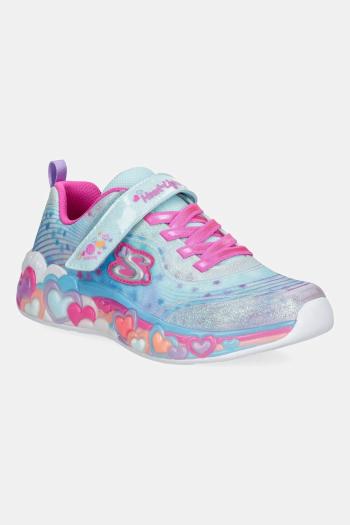Detské tenisky Skechers ETERNAL HEART LIGHTS tyrkysová farba, 302696L