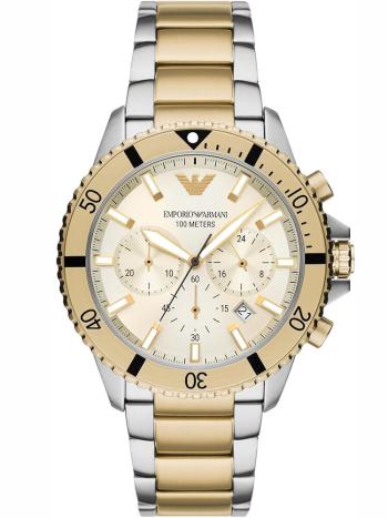 Pánske hodinky EMPORIO ARMANI AR11606 s dvojtónovým chronografom + BOX