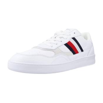 Tommy Hilfiger  COURT CUPSOLE RETRO LTH  Módne tenisky Biela