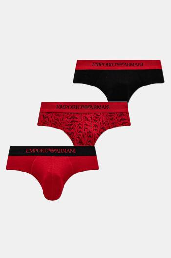 Bavlnené slipy Emporio Armani Underwear červená farba, 111624 4F722