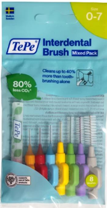 TEPE Interdental brush Mix 8 veľkostí medzizubné kefky 8 ks