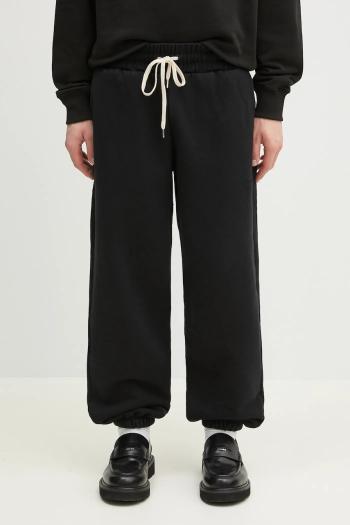 Bavlnené tepláky MKI MIYUKI ZOKU 800 Gsm Superweight Cuffed Joggers pánske, čierna farba, jednofarebné, 800.GSM.SUPERW.CBL
