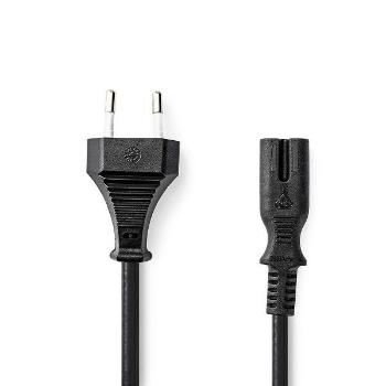 Nedis CEGL11040BK10 - Napájací Kábel | Euro Zástrčka – IEC-320-C7 | 1 m | Čierna