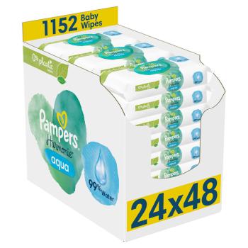 PAMPERS Obrúsky vlhčené Harmonie Aqua Plastic Free 24x48 ks