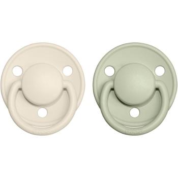 BIBS De Lux Natural Rubber Size 1: 0+ months cumlík Ivory / Sage 2 ks