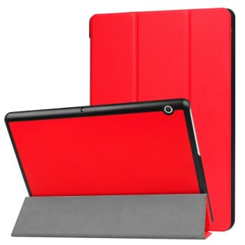 LEATHER Zaklápací kryt pre Huawei MediaPad T3 10 červený