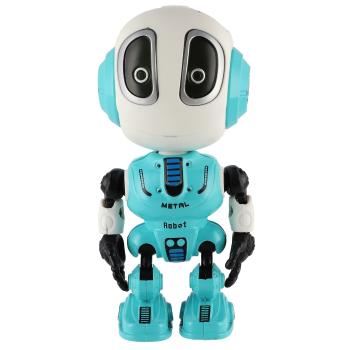 Teddies Robot ECHO opakujúci vety, 12 cm, kov, so zvukom a svetlom