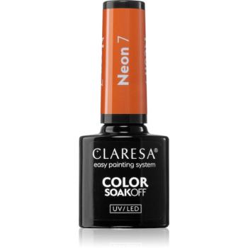 Claresa SoakOff UV/LED Color Neon gélový lak na nechty odtieň 7 5 g