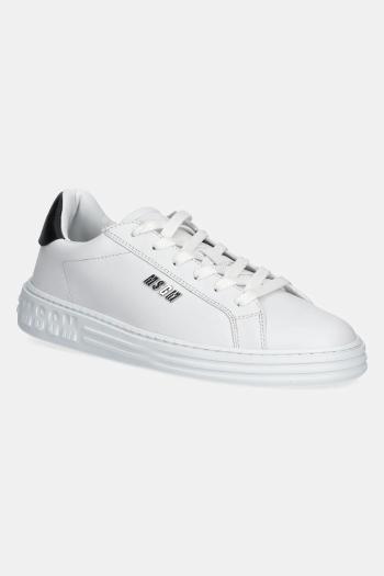 Kožené tenisky MSGM biela farba, 3840MS506
