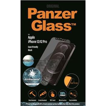 PanzerGlass Edge-to-Edge Antibacterial pre Apple iPhone 12/12 Pro čierne s Anti-Glare vrstvou (2720)