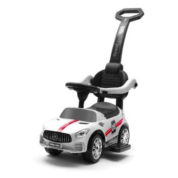 Mașinuță Baby Mix pentru copii cu sunet și barăde ghidare Racer, alb, alb