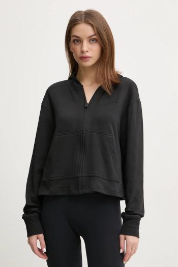 Mikina Calvin Klein Underwear dámska, čierna farba, s kapucňou, jednofarebná, LV00QS7504