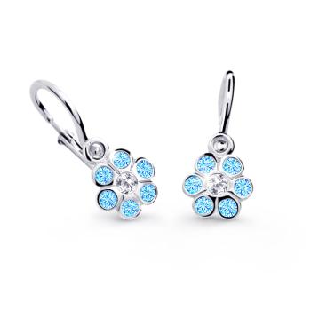 Cutie Jewellery Detské náušnice z bieleho zlata C1737-10-X-2 svetlo modrá