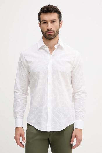 Bavlnená košeľa United Colors of Benetton biela farba, regular, s klasickým golierom, 5UBMUQ04A