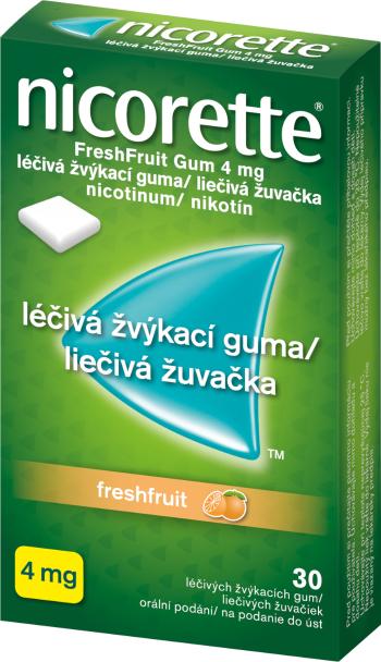 NICORETTE ® FreshFruit Gum 4mg, liečivé žuvačky 30 ks