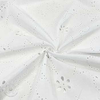 Bavlnená látka VOILE Puffy white