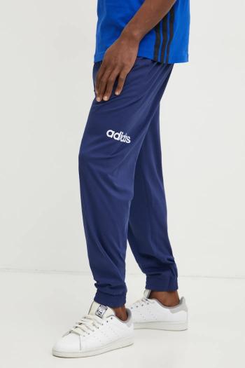Tepláky adidas Essentials Linear pánske, tmavomodrá farba, s potlačou, JE9011