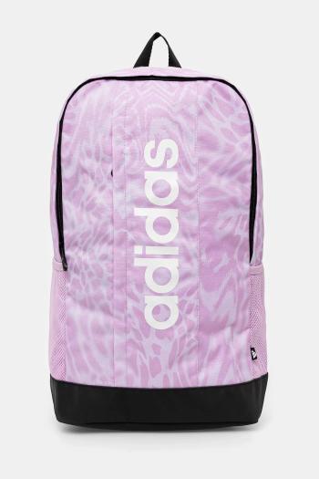 Ruksak adidas LIN BP GFX W dámsky, fialová farba, veľký, vzorovaný, JG5799