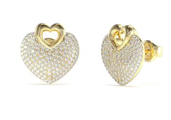 Guess Trblietavé srdiečkové náušnice Crazy In Love JUBE05213JWYGT/U