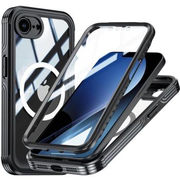 DUAL MAGSAFE Obojstranný ochranný kryt pre Apple iPhone 16e čierny