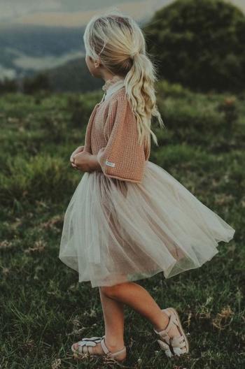 Dievčenská sukňa Donsje Pien Skirt béžová farba, mini, áčkový strih, 4035400