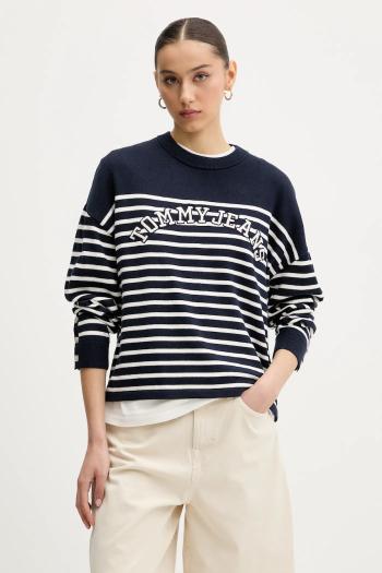 Bavlnený sveter Tommy Jeans tmavomodrá farba, DW0DW20251
