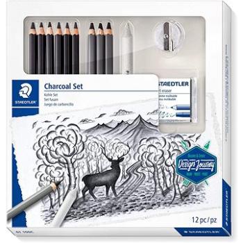 Staedtler Design Journey Lumograph uhlíková – sada 12 ks s gumou a strúhadlom (4007817066836)